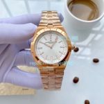 Copy Vacheron Constantin Geneve Overseas 42mm Watch Rose Gold White Dial